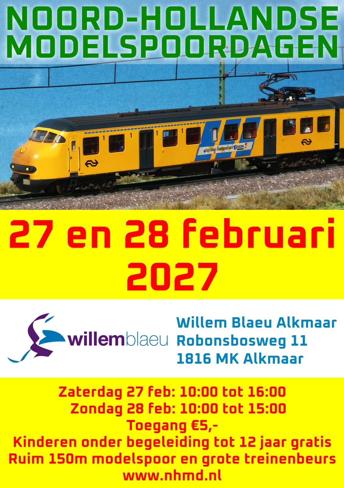 Poster van de Noord-Hollandse Modelspoordagen